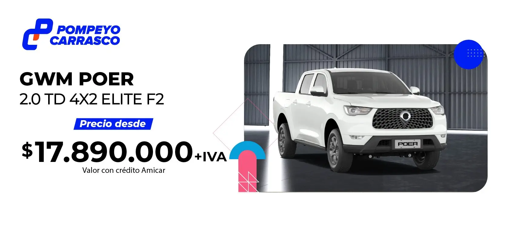 Oferta GWM Poer para empresas y flotas