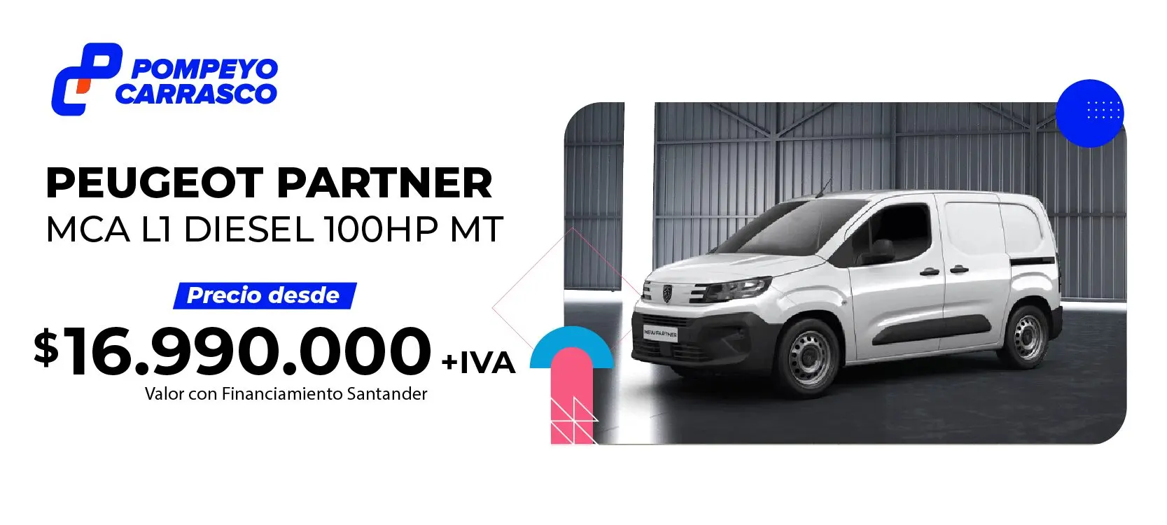 Oferta Peugeot Partner para empresas y flotas